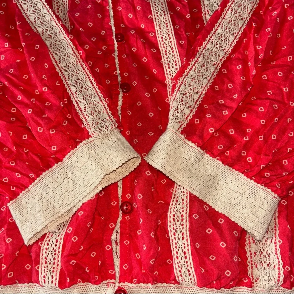 Free People Women’s Peasant Blouse Size S - Picture 8 of 13